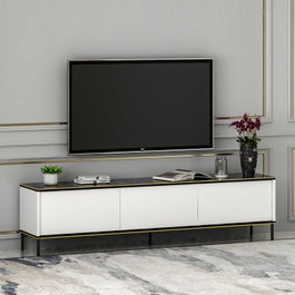 Hanah Home Soporte de TV Blanco con Estantes